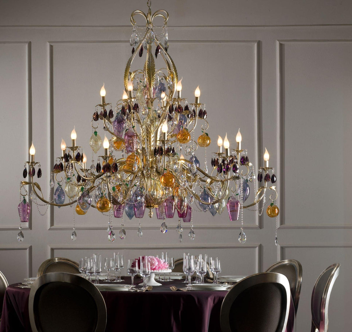 Murano Fruit Glass Bohemian Crystals Chandelier 2450/18LA – Avanti Group Ltd