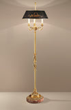 Cast Brass With Red Marble Base Floor Lamp 616/3T