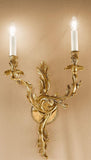 Sand Cast Brass Hand-Chaised Wall Lamp 760/2/AP/DX