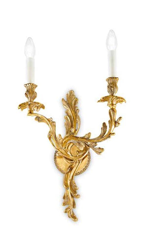 Sand Cast Brass Hand-Chaised Wall Lamp 760/2/AP/DX