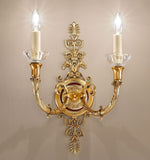 Cast Brass Hand-Chaised With Bordeaux Detail Wall Lamp 859/GAP