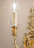 Cast Brass Hand-Chaised With Bordeaux Detail Wall Lamp 859/GAP