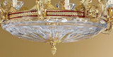 Lost Wax Cast With Bordeaux Details And Crystal Glass Chandelier 859/8+2