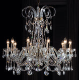 Clear Optic Crystals Glass Arms 10 Lights Chandelier C59/10