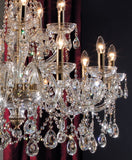 Clear Optic Crystals Glass Arms 15 Lights Chandelier C59/10+5