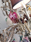 Murano Fruit Glass Bohemian Crystals Chandelier 2450/18LA