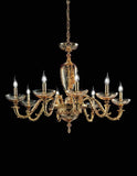 AIDA French Gold Amber Dish Chandelier
