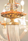 Atalia Clear Glass Shiny Gold Plated Chandelier