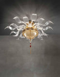 Julienne Transparent Glass Amethyst Glass 8 Light Ceiling Lamp