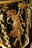 Nero Porcelain Cast Brass 24K Pure Gold Chandelier 3185/8NERO