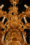 Cast Brass Hand-Chaised 24K Pure Gold Chandelier 4000/24