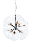 Moira Pyrex Clear Glass Shade Chandelier 366/12S