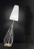 Flame Velvet White Floor Lamp 524/1P