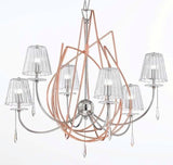 Flame Copper Pyrex Glass Chandelier 525/6