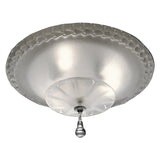 Satin Glass Shiny Nickel Ceiling Lamp 671/50