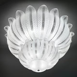 Etched Glass Shiny Nickel Ceiling Lamp 79/120