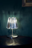 Glitters Ice Clear Pleated Glass Table Lamp CL001TA