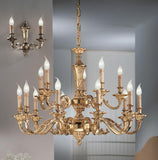 Brass French Gold Two Tiers Chandelier 098/10+5