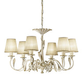 Brass Antique White And Gold Chandelier 1038/6