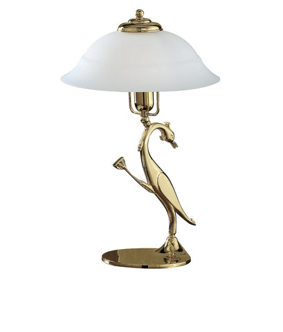 Brass Gold Plated Opal Glass Table Lamp 1752/LG