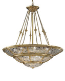 Brass Gold Plated Clear Carved Crystal Plated Chandelier 1898/14-C