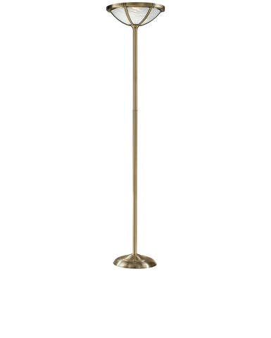 Brass Antique Brass Opal Glass Floor Lamp 1993/P