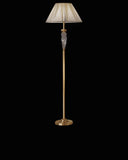 Brass Satin Gold Clear Crystal Floor Lamp 27077/P