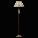 Brass Satin Gold Clear Crystal Floor Lamp 27077/P