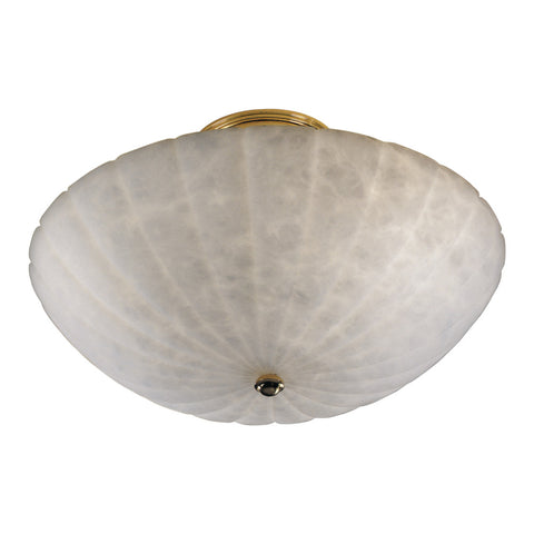 Brass Gold Plated White Alabaster Ceiling Lamp 2909/PLG