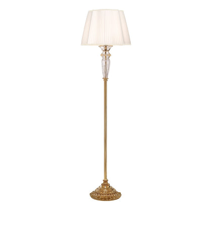 Brass Shaded Gold With Gold Glass Floor Lamp 4795/P