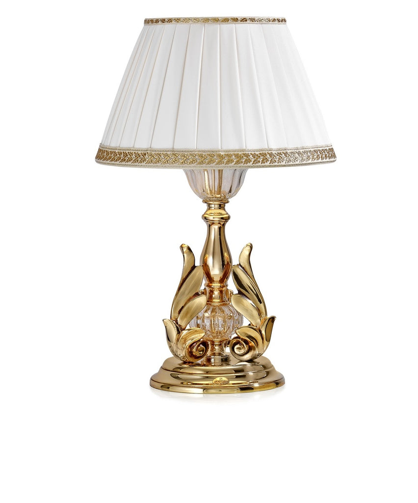 Brass Shaded Gold Crystal Table Lamp 550/LG – Avanti Group Ltd