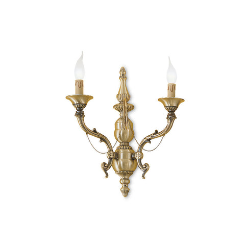 Brass Antique Brass 2 Lights Wall Lamp 858/A2
