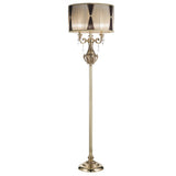 Brass French Gold Clear Schoeler Crystal Floor Lamp 888/P3-SH/P